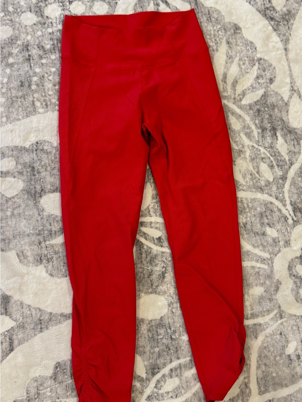 High-Waist Red Leggings for Women